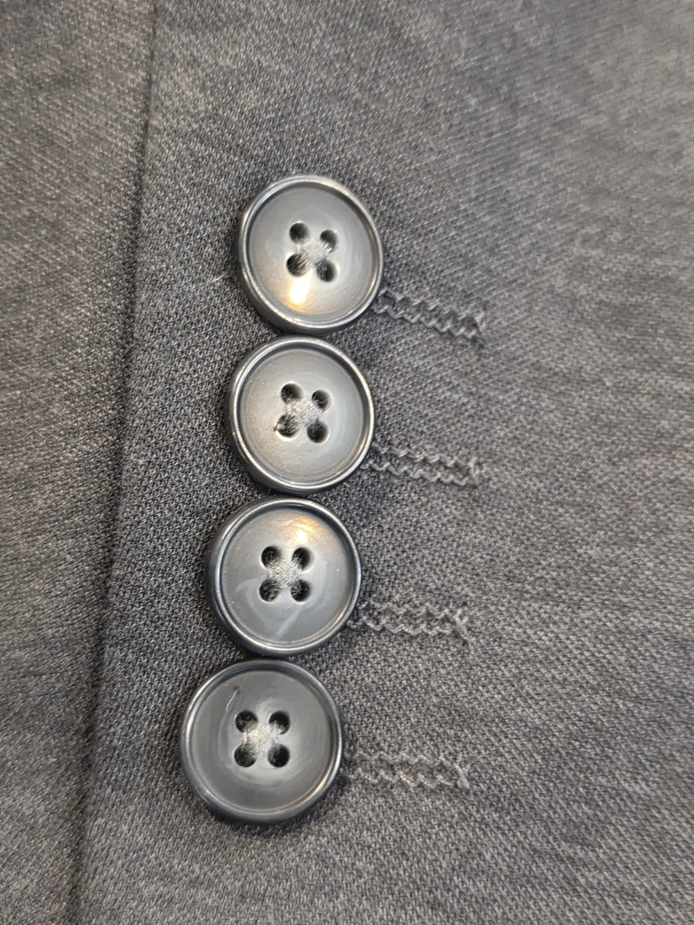 40R Men's 1670 by Hudson's Bay Unstructured Blazer Dark Gray 2 Button Sport Coat